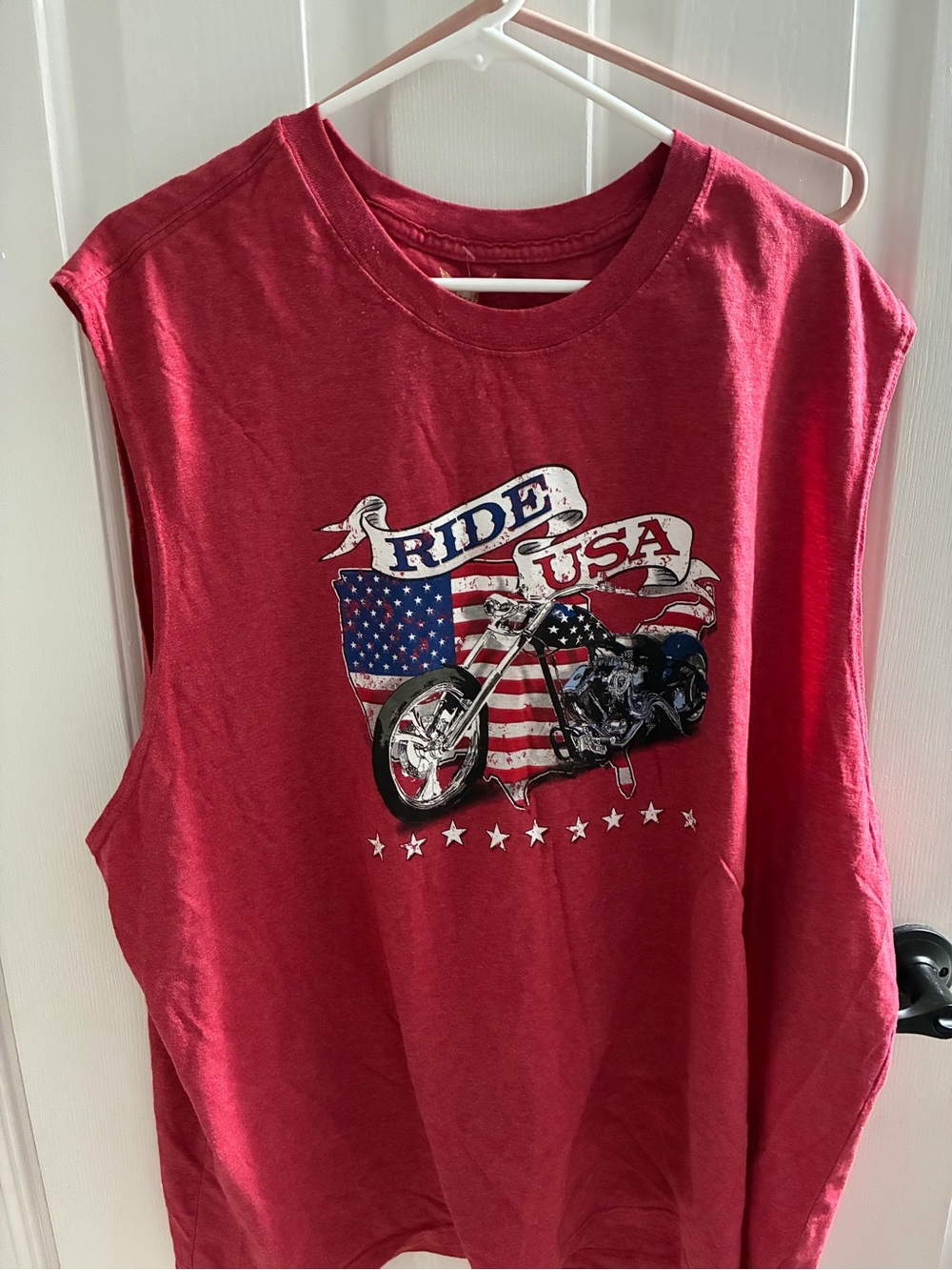 Ride USA Red Graphic Muscle Tee - 3xl